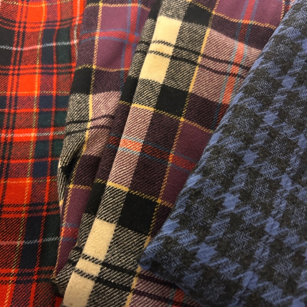 3 Vintage Pendleton Plaid and Houndstooth Mid Skirts